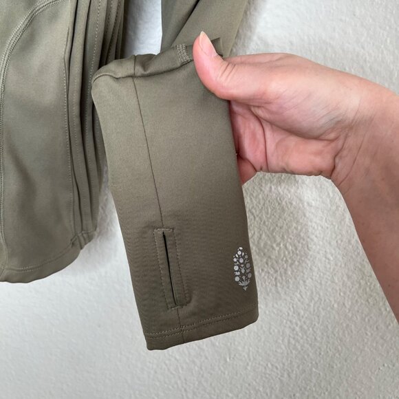 Free People Movement Olive Green Playin for Keeps Zip-Up Jacket XS - Picture 4 of 9